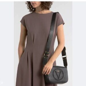 $775 Valentino By Mario Valentino Mia Rock Dollaro Stud Leather Crossbody Bag